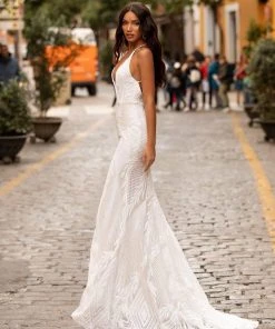 Alamour Made-To-Order Luvena Sequin Gown - White Made-To-Order Gowns 9 Alamour Made-To-Order Luvena Sequin Gown - White Made-To-Order Gowns