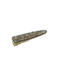 Alamour The Label Black And Gold Clip With Crystal Detailing