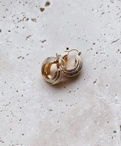 Alamour The Label Nalani Textured Hoop Earrings 7 Alamour The Label Nalani Textured Hoop Earrings