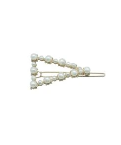 Alamour The Label Gold Triangle Clip With Pearl Detailing