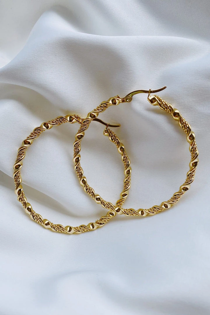 Alamour The Label Rubi Gold Hoop Earrings 4 Alamour The Label Rubi Gold Hoop Earrings
