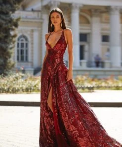 Alamour Made-To-Order Amany - Burgundy PROM & FORMAL