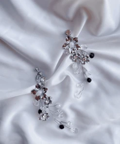 Alamour The Label Destiny Silver Floral Statement Earrings