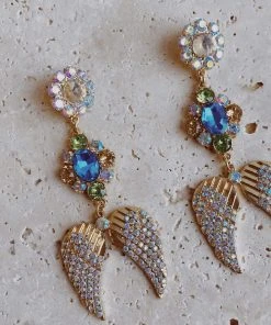 Alamour The Label Zabrina Multi Crystal Statement Earrings