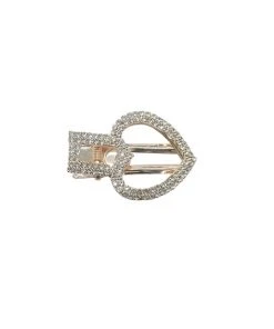 Alamour The Label Hair Accessories Rose Gold Crystal Heart Clip