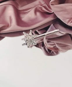 Alamour The Label Silver Star Diamante Hair Pin Hair Accessories