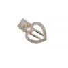 Alamour The Label Hair Accessories Rose Gold Crystal Heart Clip