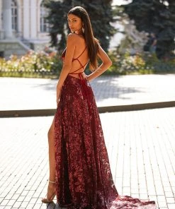 Alamour Made-To-Order Amany - Burgundy PROM & FORMAL