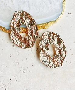 Alamour The Label Kailani Textured Gold Earrings