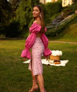 Alamour The Label Loulia Top - Pink TOPS