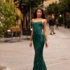 Alamour Made-To-Order Ramira Sequin Gown - Emerald