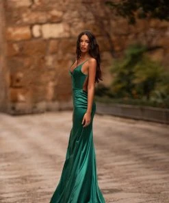 Alamour Made-To-Order Made-To-Order Gowns Felicita Satin Gown - Emerald