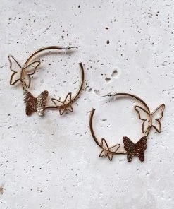 Alamour The Label Andrey Butterfly Big Hoop Earrings