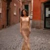 Alamour The Label Lelia - Gold Fitted Gowns