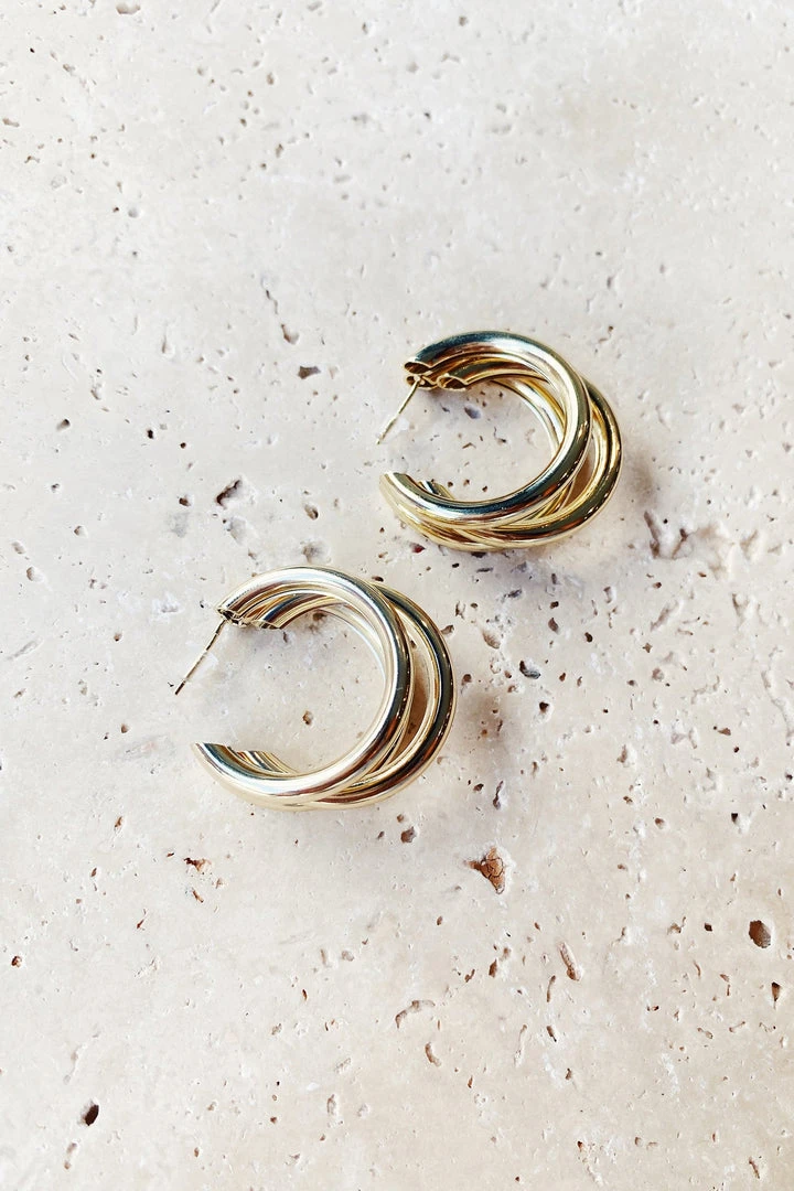 Alamour The Label Marta Gold Hoop Earrings 5 Alamour The Label Marta Gold Hoop Earrings