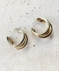 Alamour The Label Marta Gold Hoop Earrings 11 Alamour The Label Marta Gold Hoop Earrings