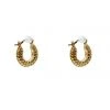 Alamour The Label Earrings Aimee Textured Gold Hoops