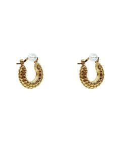 Alamour The Label Earrings Aimee Textured Gold Hoops