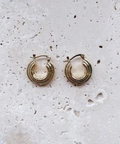 Alamour The Label Nalani Textured Hoop Earrings 9 Alamour The Label Nalani Textured Hoop Earrings