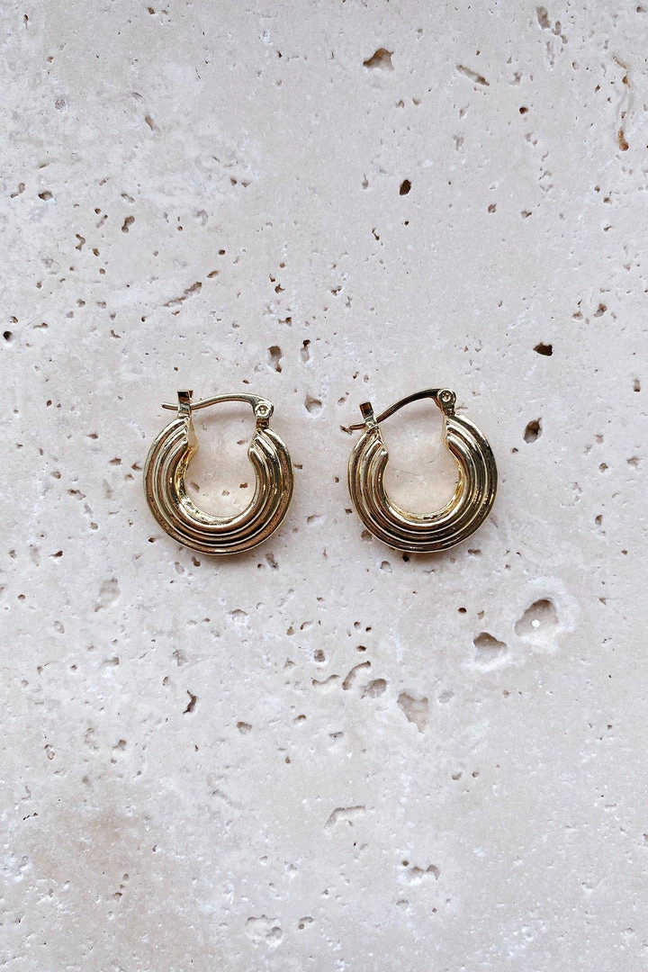 Alamour The Label Nalani Textured Hoop Earrings 5 Alamour The Label Nalani Textured Hoop Earrings