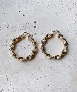 Alamour The Label Evelyn Gold Hoop Earrings