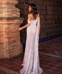 Alamour The Label BACK IN STOCK Gabriela Glitter Gown - White
