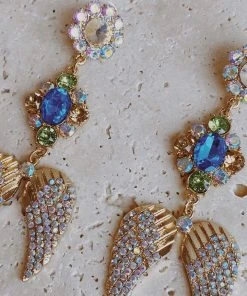 Alamour The Label Zabrina Multi Crystal Statement Earrings
