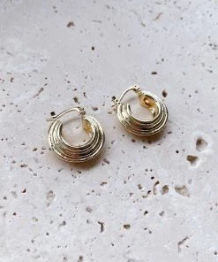 Alamour The Label Nalani Textured Hoop Earrings