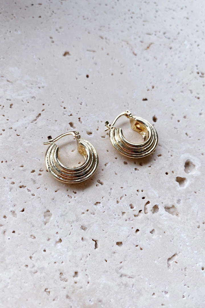 Alamour The Label Nalani Textured Hoop Earrings 1 Alamour The Label Nalani Textured Hoop Earrings