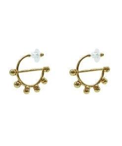 Alamour The Label Davina Studded Hoop Earrings
