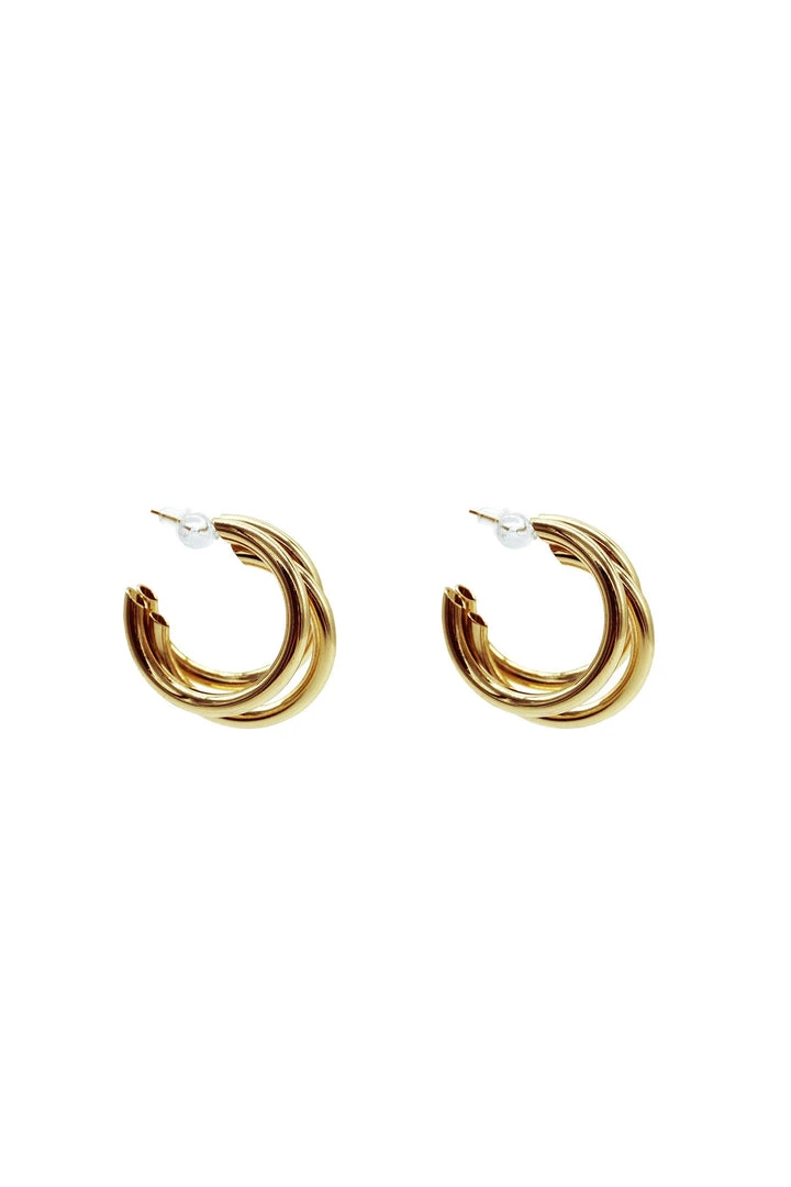 Alamour The Label Marta Gold Hoop Earrings 3 Alamour The Label Marta Gold Hoop Earrings