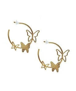 Alamour The Label Andrey Butterfly Big Hoop Earrings