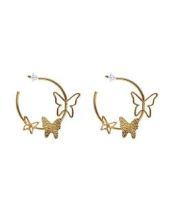 Alamour The Label Andrey Butterfly Big Hoop Earrings