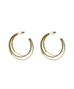 Alamour The Label Alani Gold Diamante Hoop Earrings 9 Alamour The Label Alani Gold Diamante Hoop Earrings