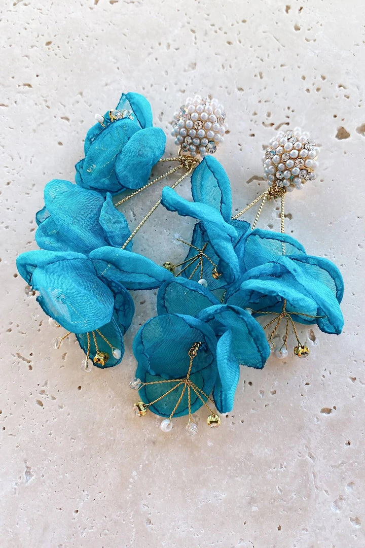 Alamour The Label Emilita Teal Petal Earrings 4 Alamour The Label Emilita Teal Petal Earrings