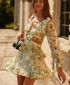 Alamour The Label DRESSES Fleur Cut Out Mini Dress