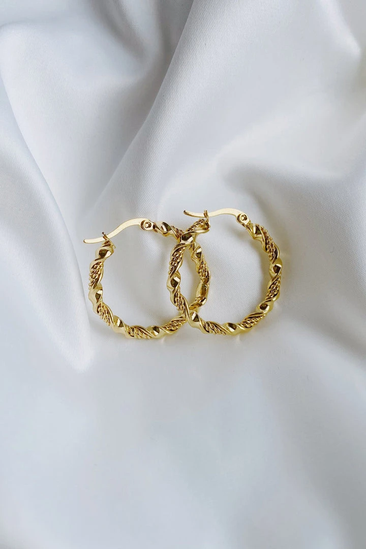 Alamour The Label Rubi Gold Hoop Earrings 1 Alamour The Label Rubi Gold Hoop Earrings