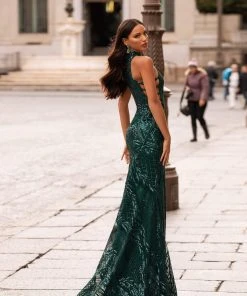 Alamour Made-To-Order Made-To-Order Gowns Belinda Sequin Gown - Emerald
