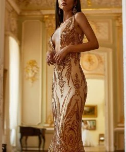 Alamour Made-To-Order Maurita - Gold PROM & FORMAL