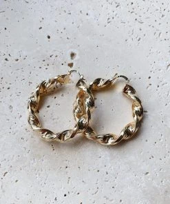 Alamour The Label Evelyn Gold Hoop Earrings