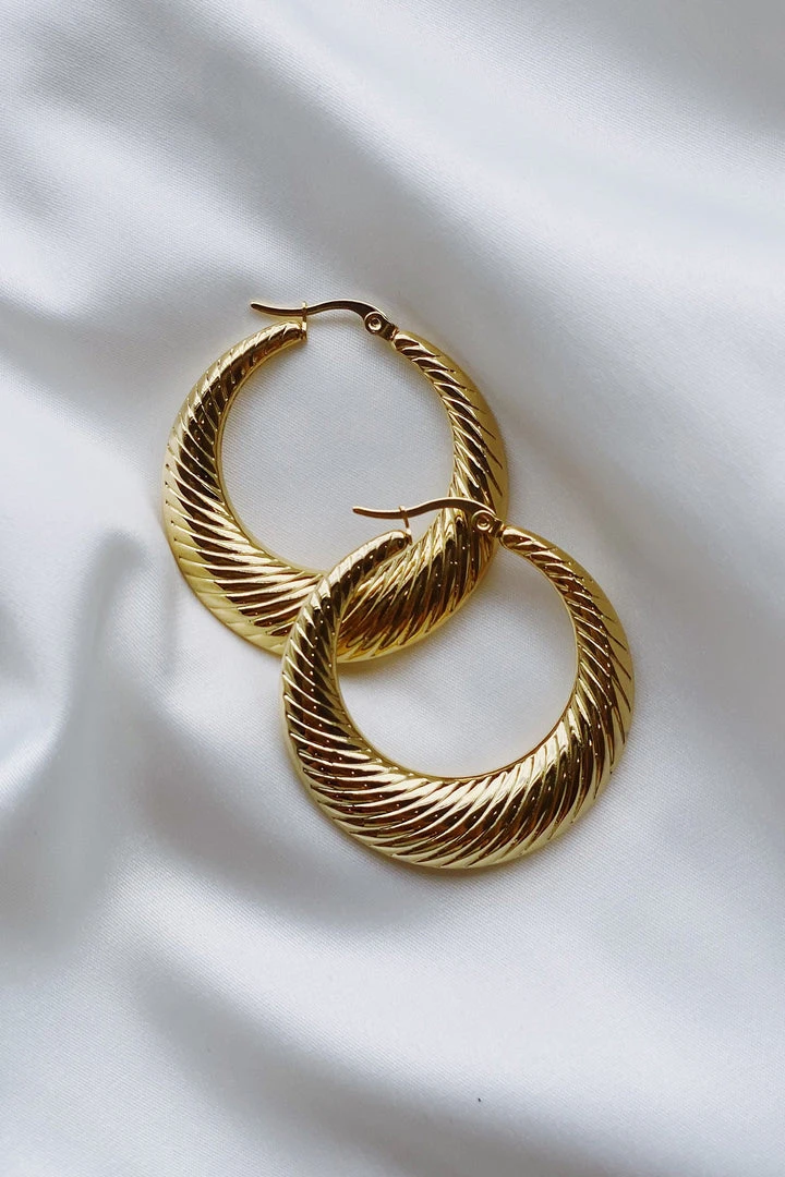 Alamour The Label Claudine Gold Hoop Earrings 1 Alamour The Label Claudine Gold Hoop Earrings