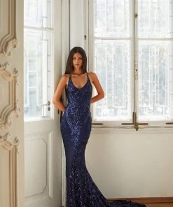 Alamour Made-To-Order PROM & FORMAL Ramona - Navy