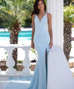 Alamour The Label Fitted Gowns Gianna - Sky Blue