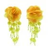 Alamour The Label Shailee Yellow Flower Drop Earrings