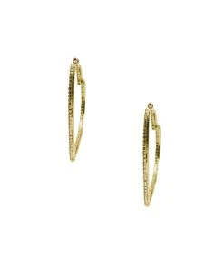 Alamour The Label Gaia Gold Crystal Heart Hoop Earrings