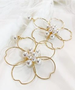 Alamour The Label Alberta Flower Pearl Earrings NEW ARRIVALS