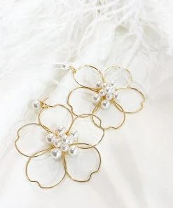 Alamour The Label Alberta Flower Pearl Earrings NEW ARRIVALS