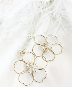 Alamour The Label Alberta Flower Pearl Earrings NEW ARRIVALS