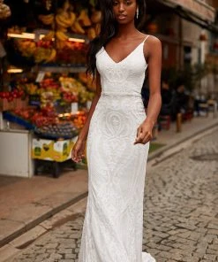 Alamour Made-To-Order PROM & FORMAL Sabrina - White