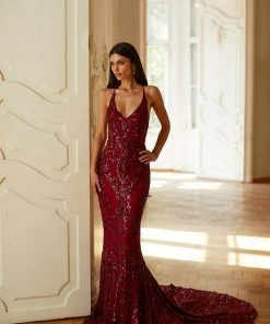 Alamour Made-To-Order Ramona - Burgundy PROM & FORMAL